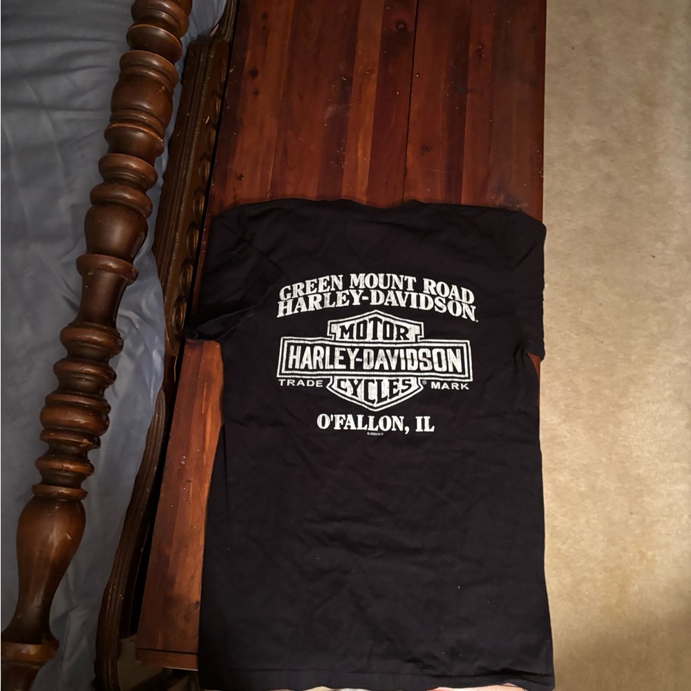 Harley-Davidson Black Tee with White Print